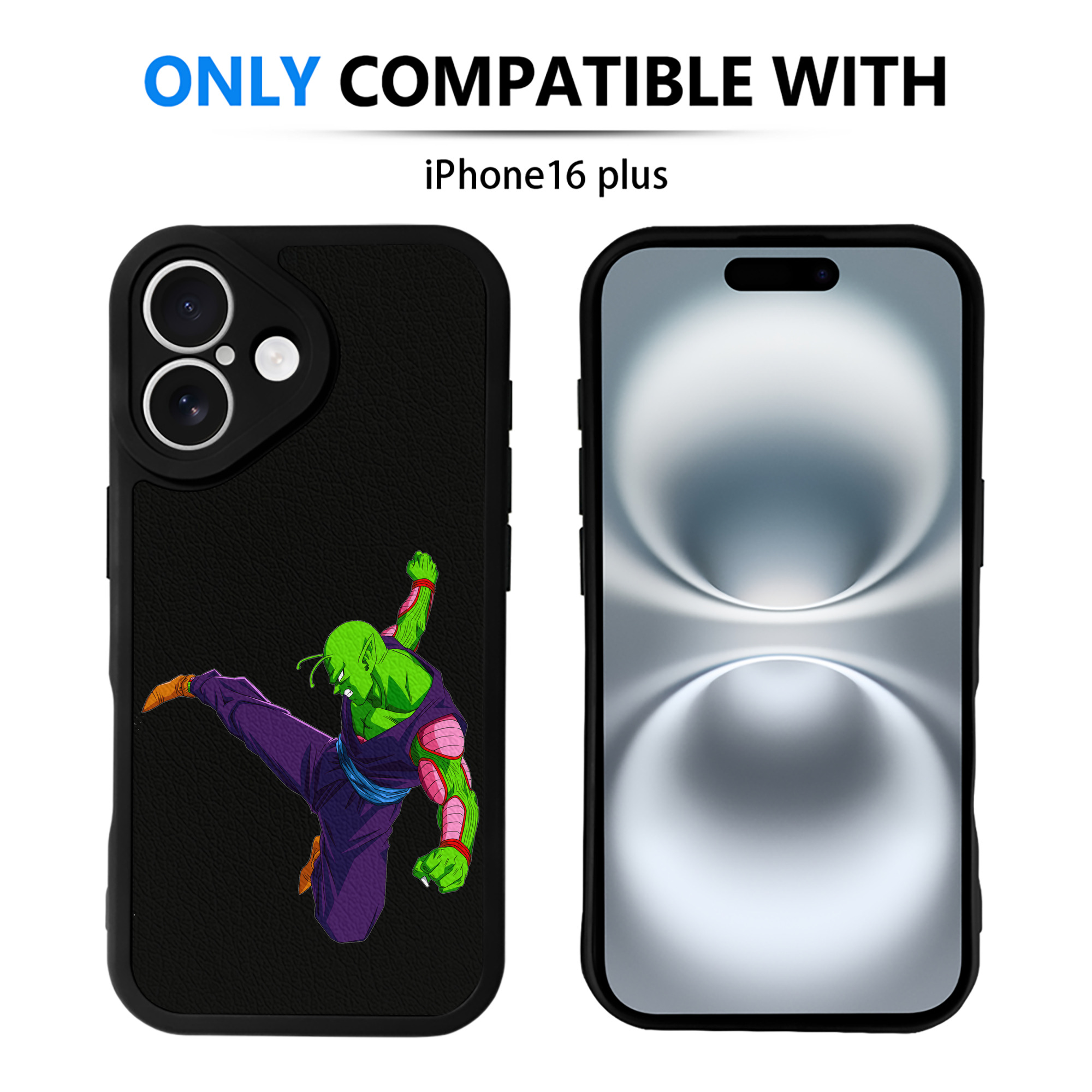 （画像用） ドラゴンボール ピッコロ DRAGON BALL Piccolo 【iPhone 16シリーズ対応】シリコンスマホケース（レザー調） 材質：シリコン